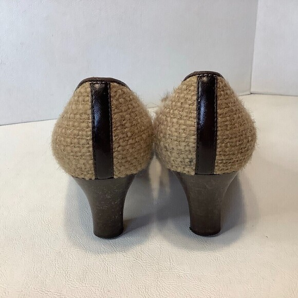 Kate Spade New York Neutrals Jute Boco Accents Tweed Pump Heel Shoes Size 7B - Picture 5 of 8